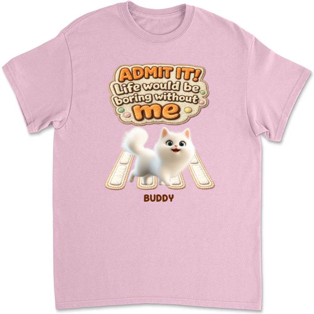 Cat Boss Energy - Personalized Custom Unisex T-Shirt - Image 8