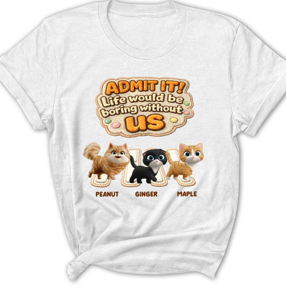 Cat Boss Energy - Personalized Custom Women's T-Shirt