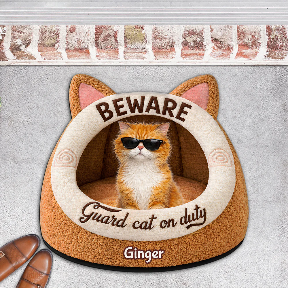 Cat Judging In Progress Photo - Personalized Custom Doormat - Image 6