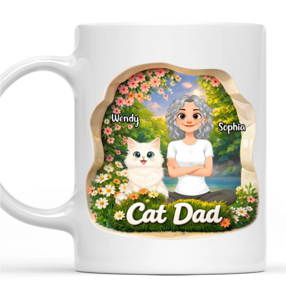 Cat Mom Approved - Personalized Custom 3D Effect Mug - Image 7