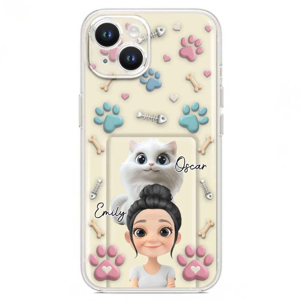 Cat Mom Cartoon - Personalized Custom 3D Effect Phone Case - Image 15