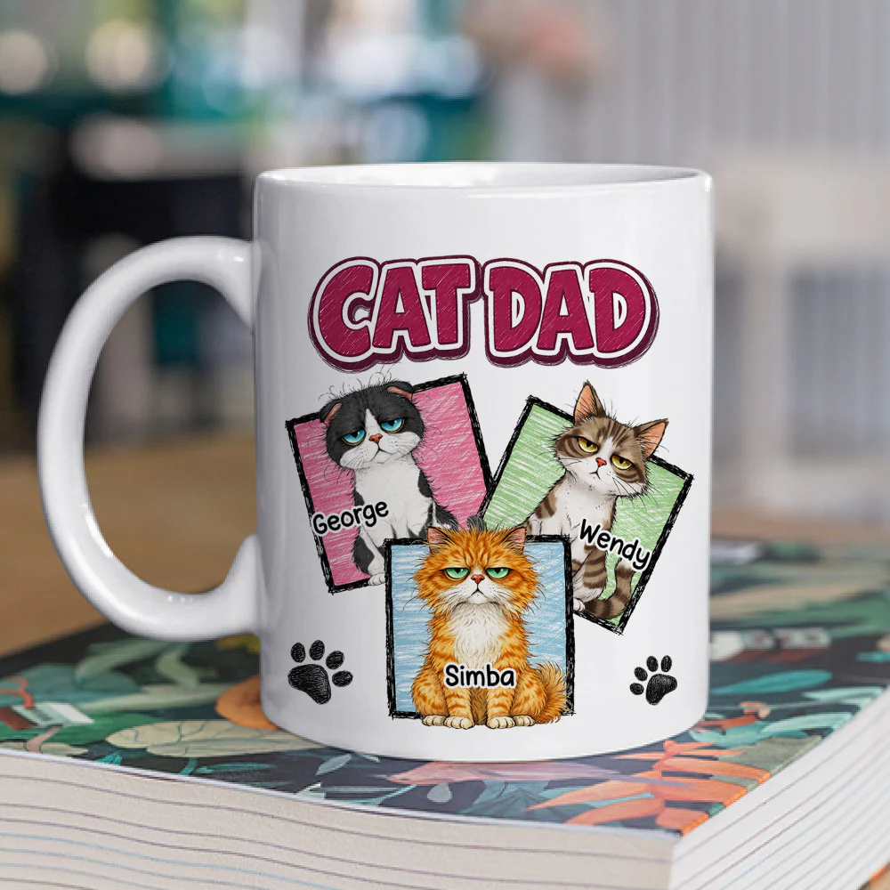 Cat Mom Chaos - Personalized Custom Coffee Mug - Image 2