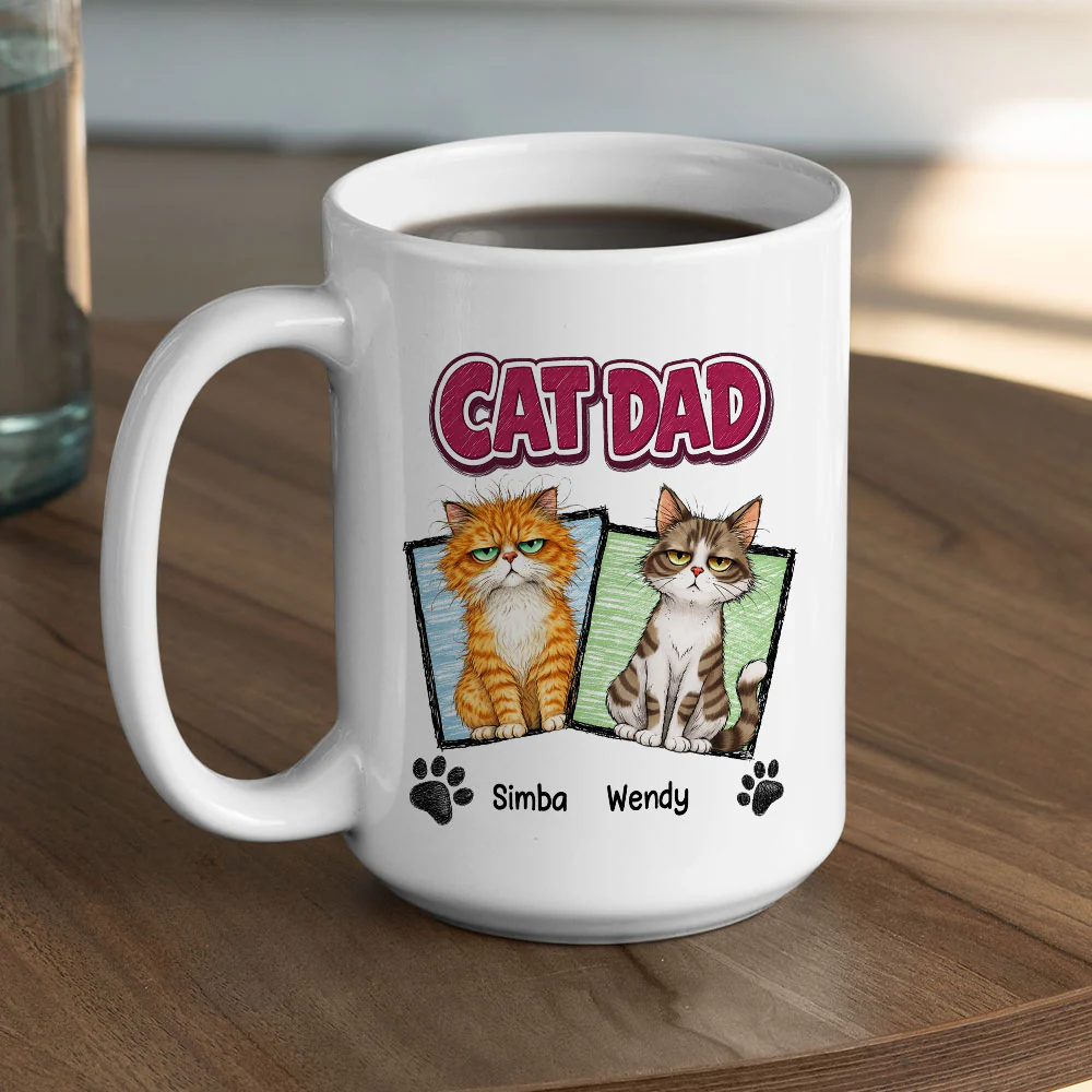 Cat Mom Chaos - Personalized Custom Coffee Mug - Image 6