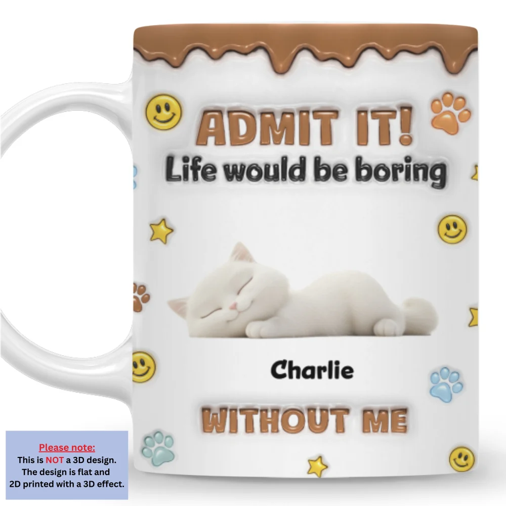 Cat Mom Dad Life Must Have Us - Personalized Custom 3D Inflated Effect Mug - Image 6