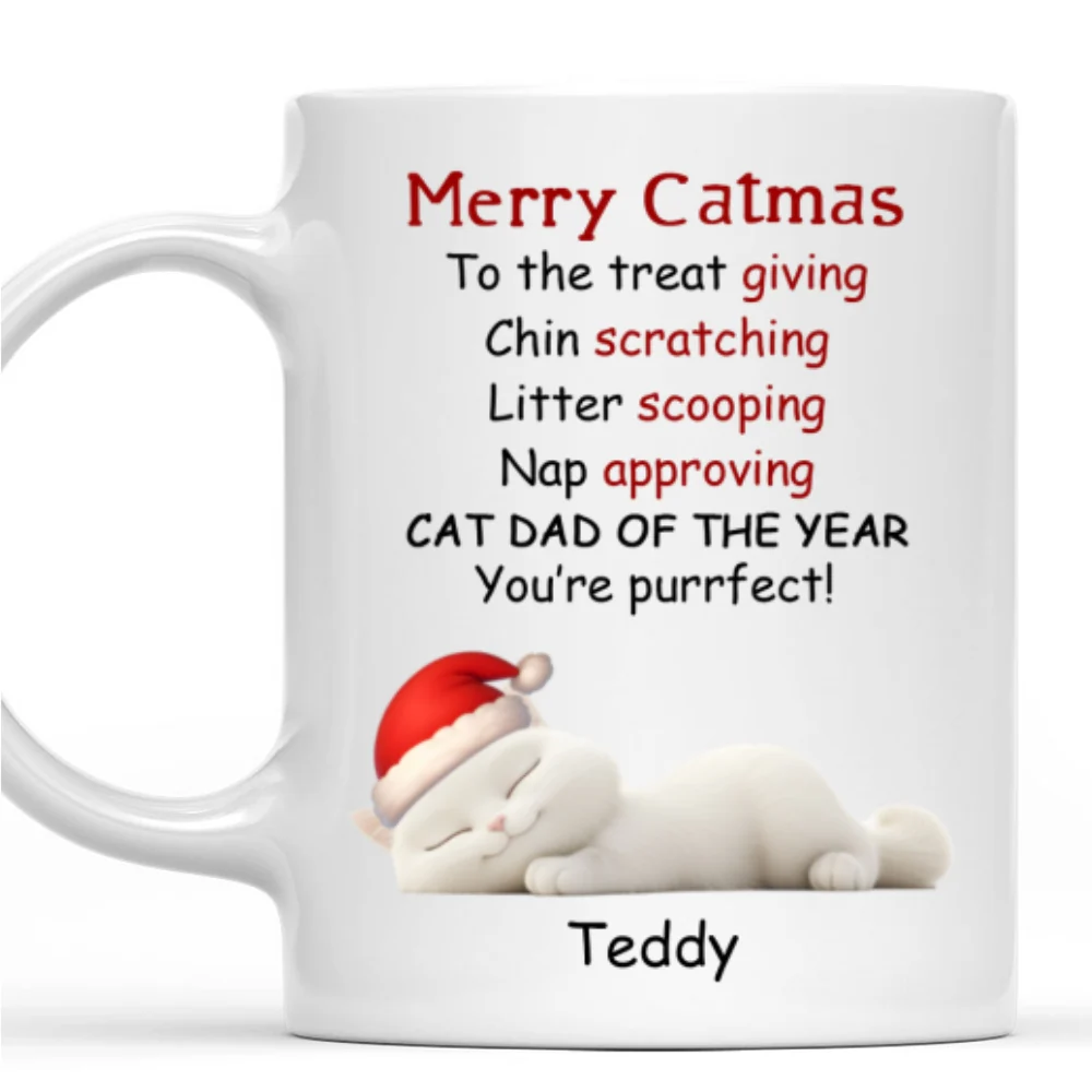 Cat Mom Dad Of The Year - Personalized Custom Coffee Mug - Image 7
