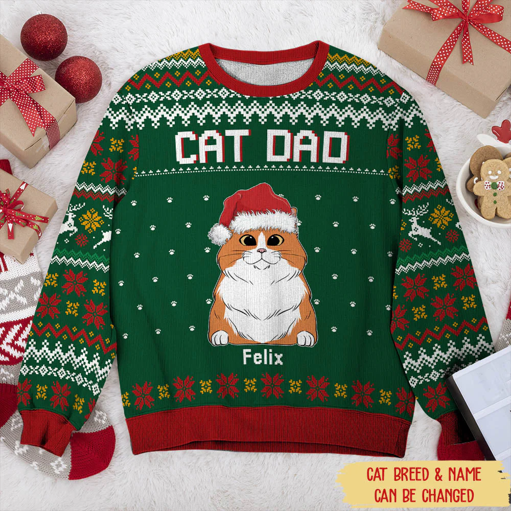 Cat Mom Dad - Personalized Custom All-Over-Print Sweatshirt