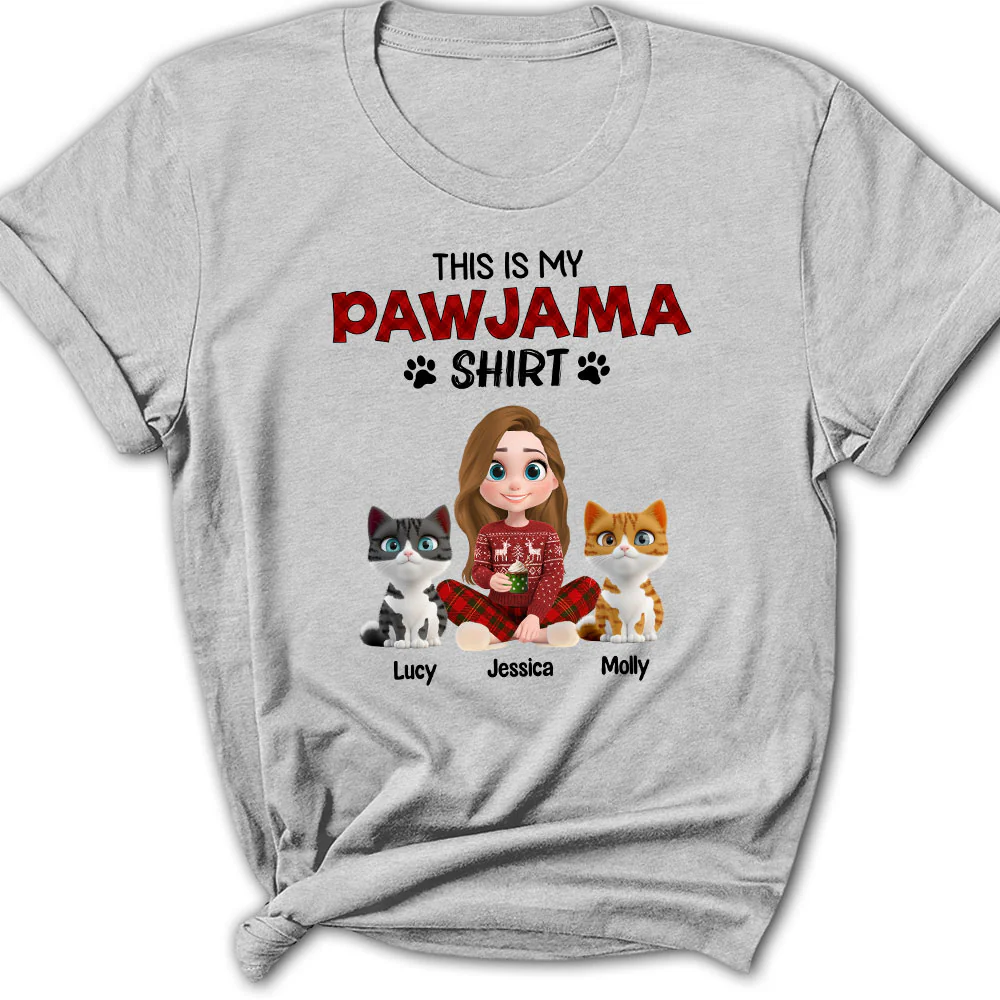 Cat Pawjama Shirt New Style Cartoon - Personalized Custom Women's T-shirt