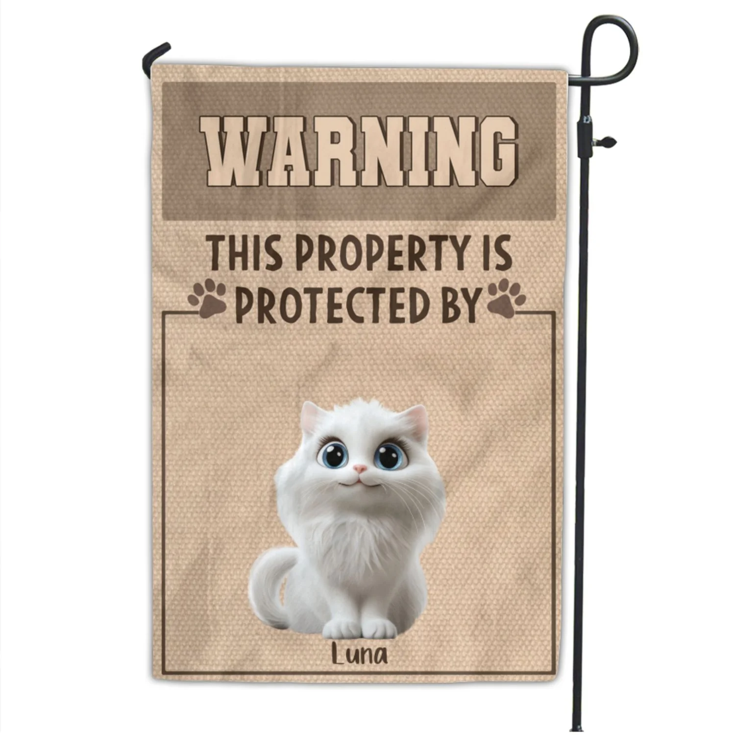 Cat Warning You - Personalized Custom Flag - Image 5