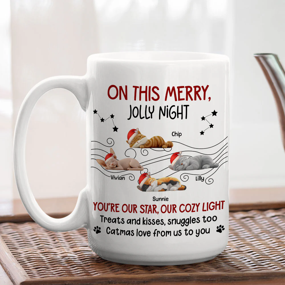 Catmas Love From Me - Personalized Custom Coffee Mug - Image 4