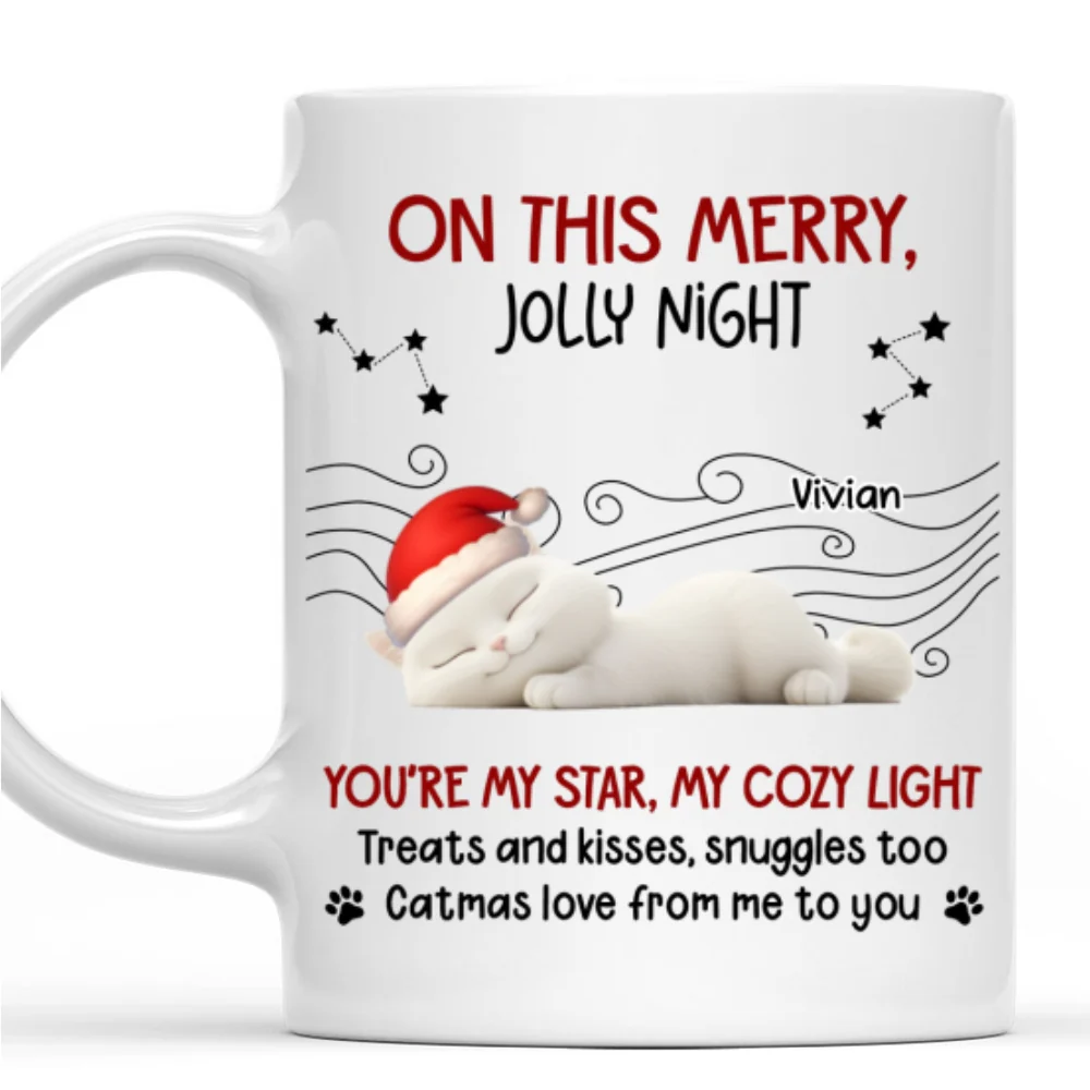 Catmas Love From Me - Personalized Custom Coffee Mug - Image 6