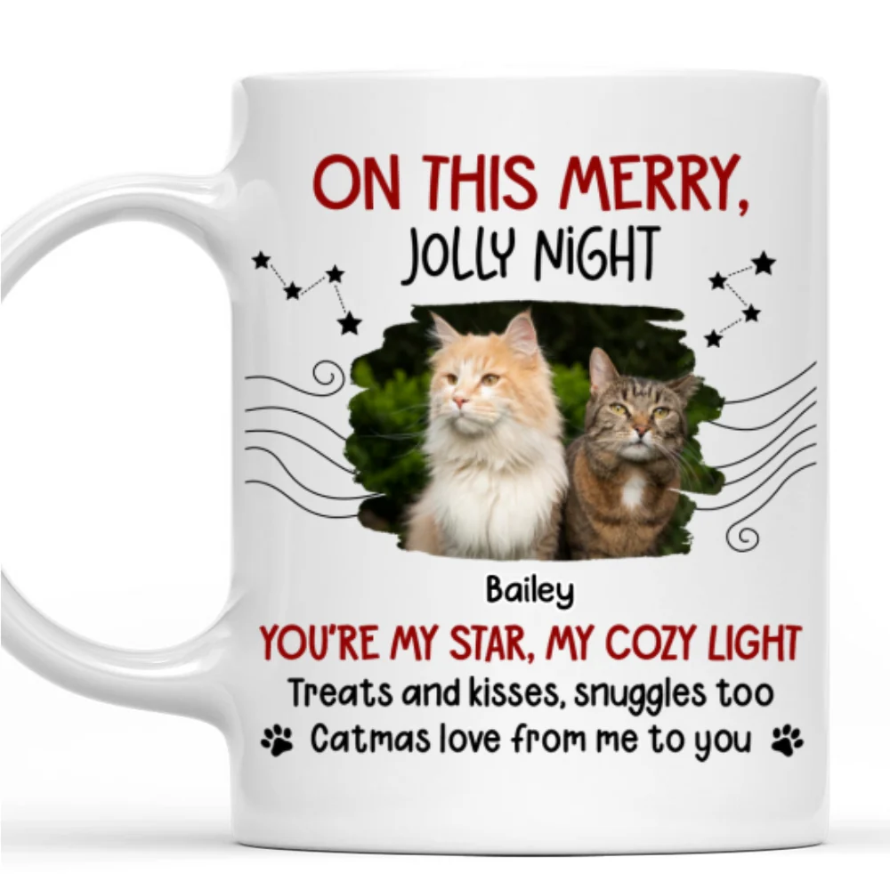 Catmas Love From Me Photo - Personalized Custom Coffee Mug - Image 6
