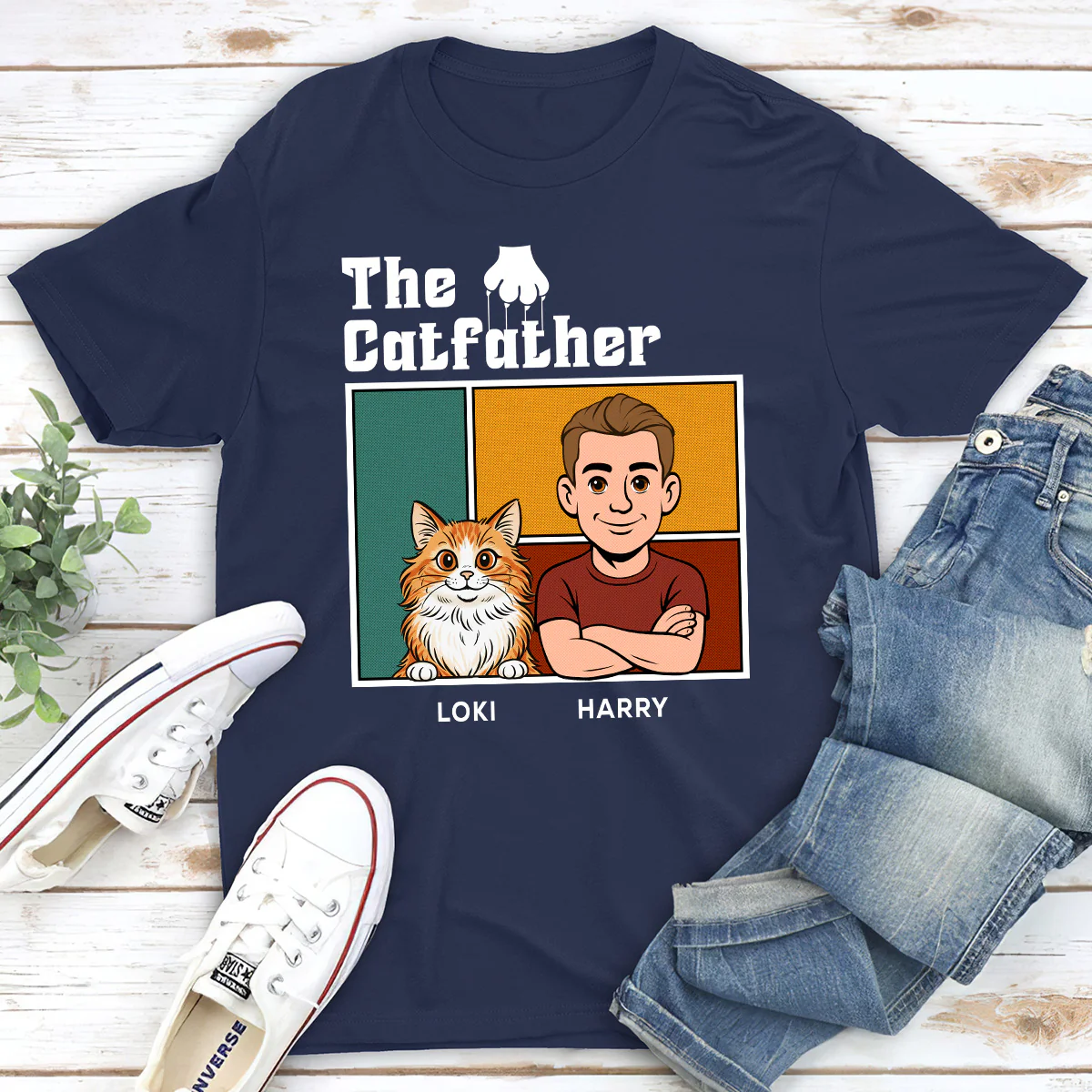 Catparents This Moment - Personalized Custom Unisex T-Shirt - Image 2