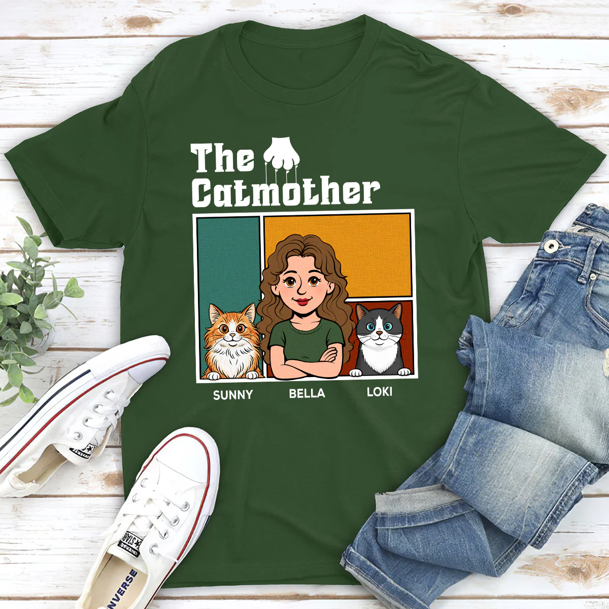 Catparents This Moment - Personalized Custom Unisex T-Shirt - Image 3