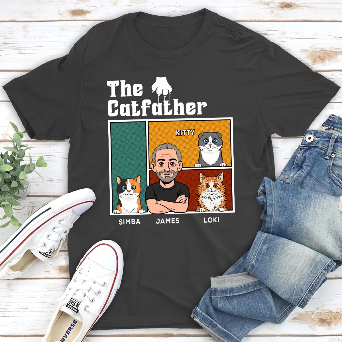 Catparents This Moment - Personalized Custom Unisex T-Shirt - Image 4