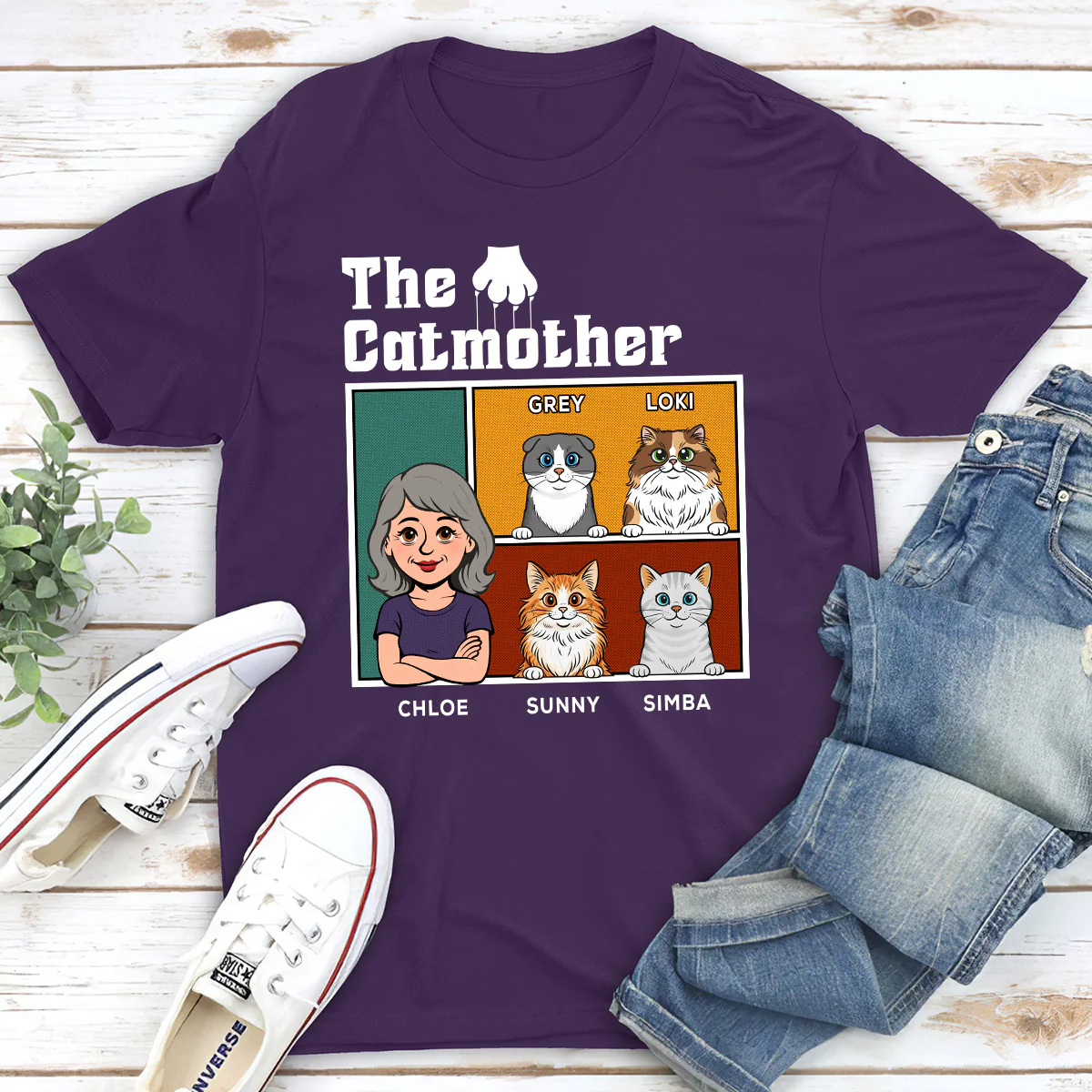 Catparents This Moment - Personalized Custom Unisex T-Shirt - Image 5