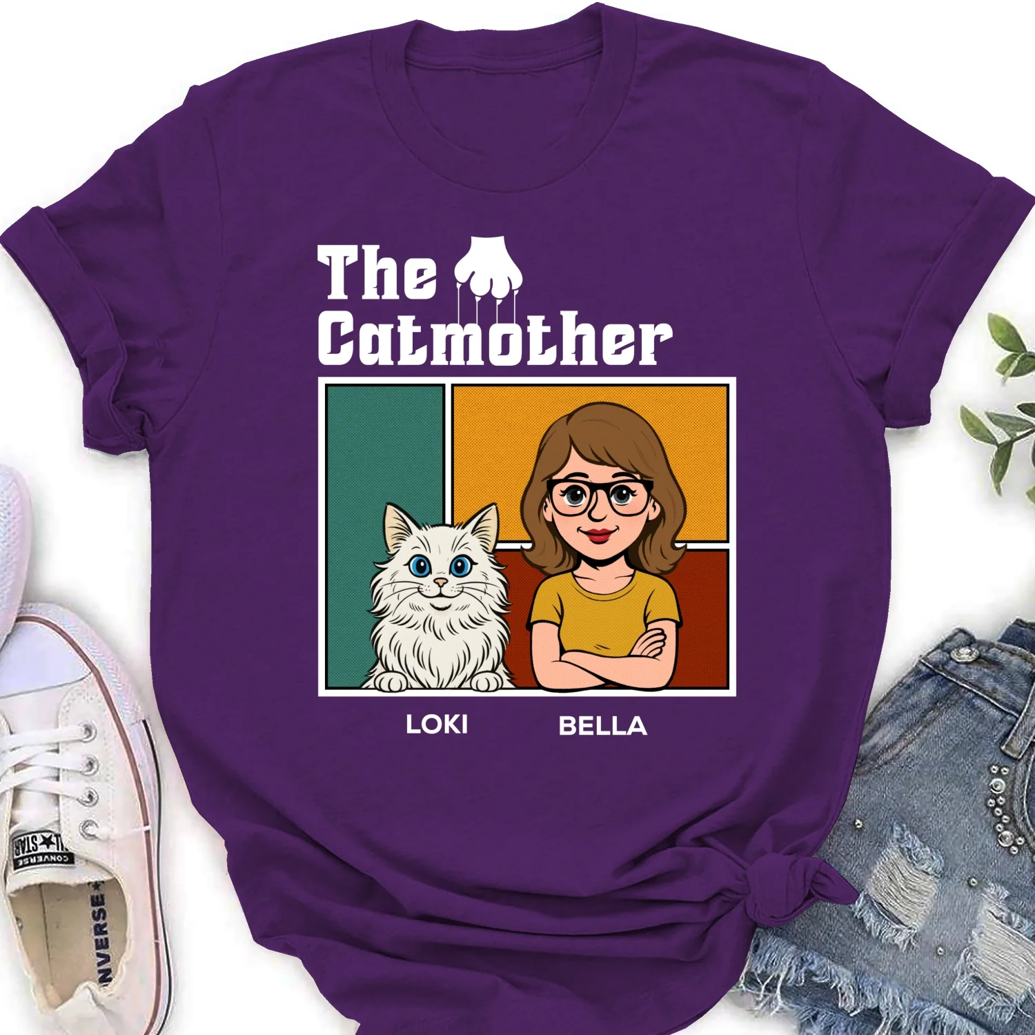 Catparents This Moment - Personalized Custom Women's T-Shirt - Image 10