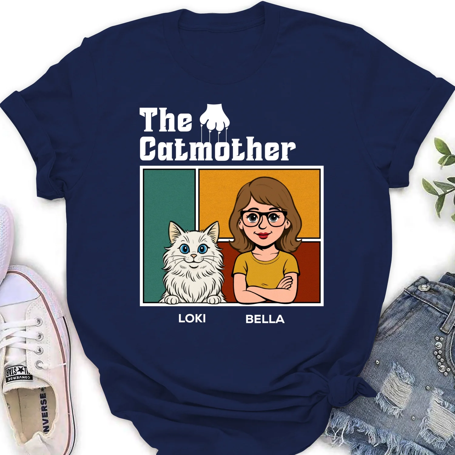 Catparents This Moment - Personalized Custom Women's T-Shirt - Image 7