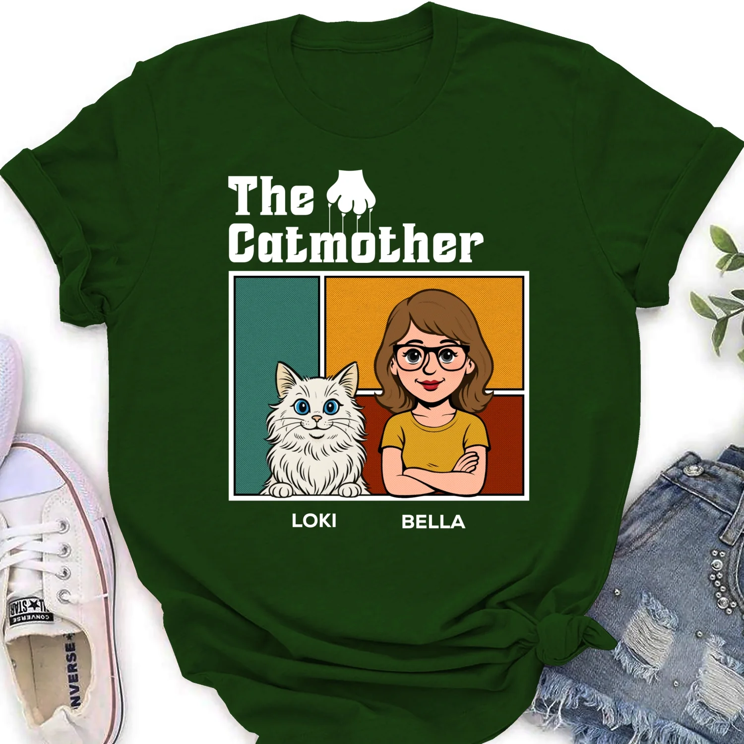 Catparents This Moment - Personalized Custom Women's T-Shirt - Image 8