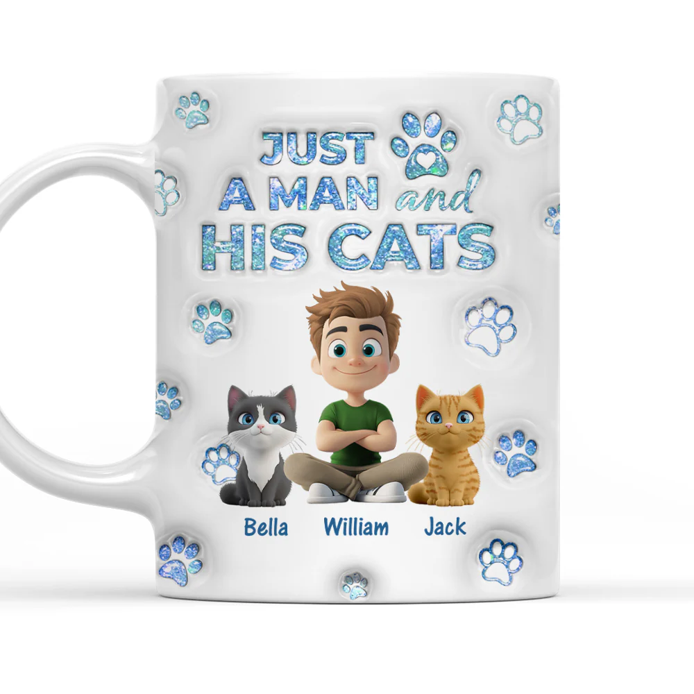 Cats Are The Miracle Dad Ver - Personalized Custom 3D Inflated Effect Mug