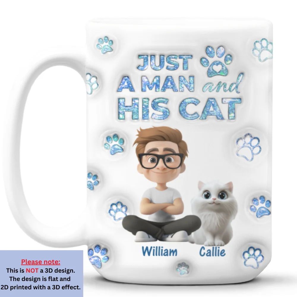Cats Are The Miracle Dad Ver - Personalized Custom 3D Inflated Effect Mug - Image 7