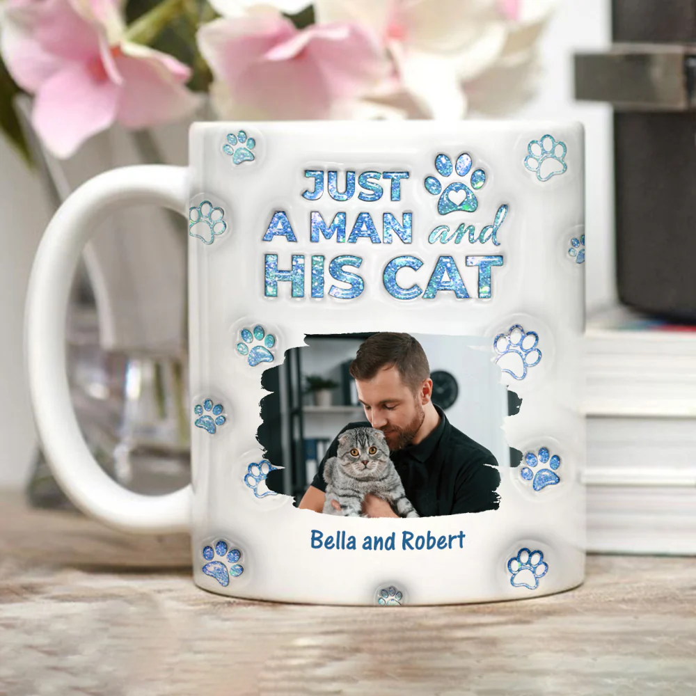 Cats Are The Miracle Dad Ver Photo - Personalized Custom 3D Inflated Effect Mug - Image 2