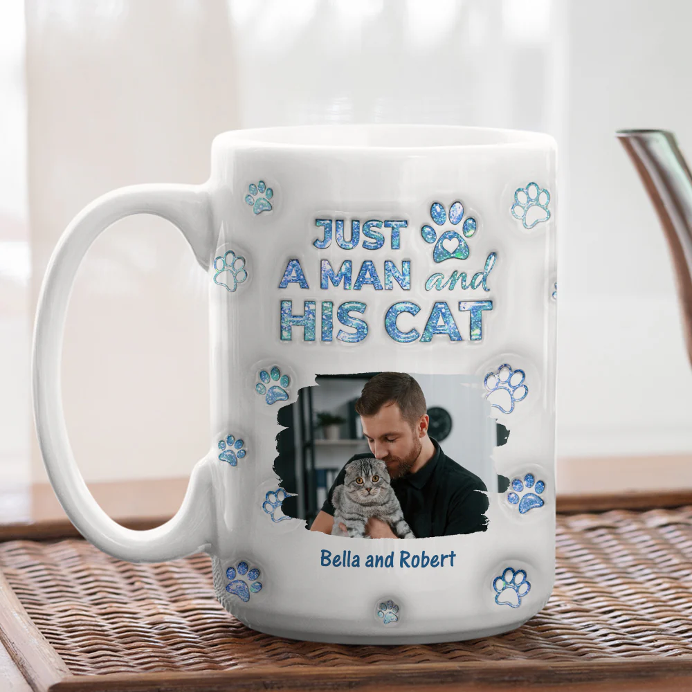 Cats Are The Miracle Dad Ver Photo - Personalized Custom 3D Inflated Effect Mug - Image 4