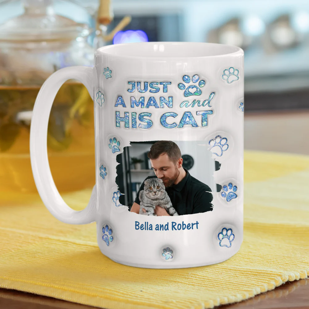 Cats Are The Miracle Dad Ver Photo - Personalized Custom 3D Inflated Effect Mug - Image 5