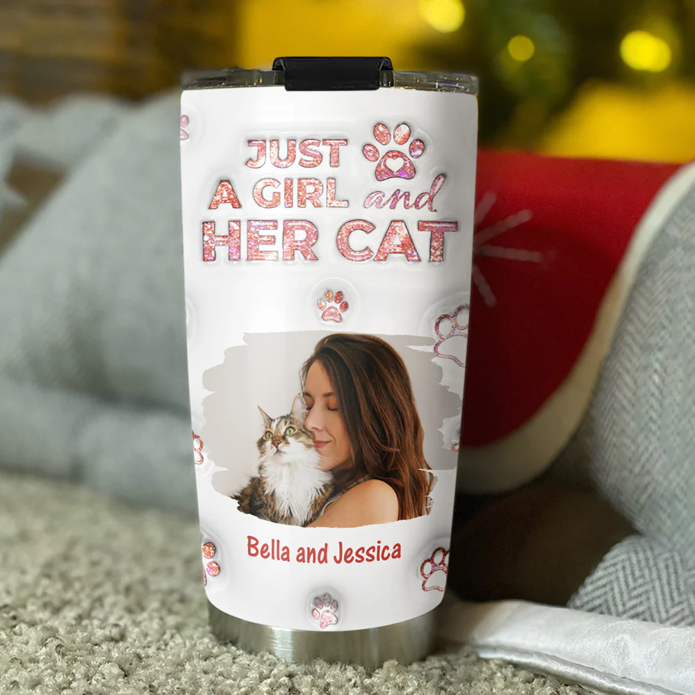 Cats Are The Miracle Photo - Personalized Custom 3D Inflated Effect Tumbler - Image 5