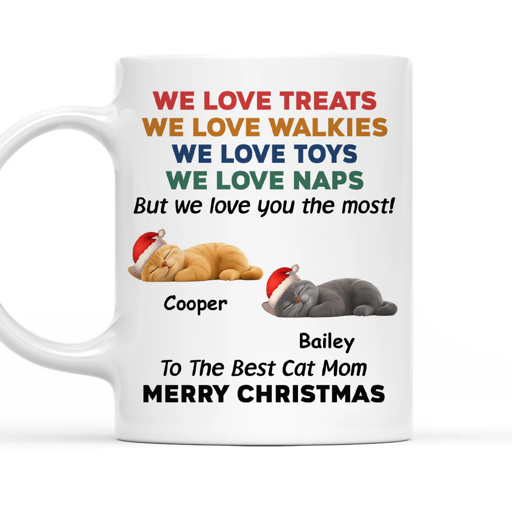 Cats Love You Snow Ver - Personalized Custom Coffee Mug