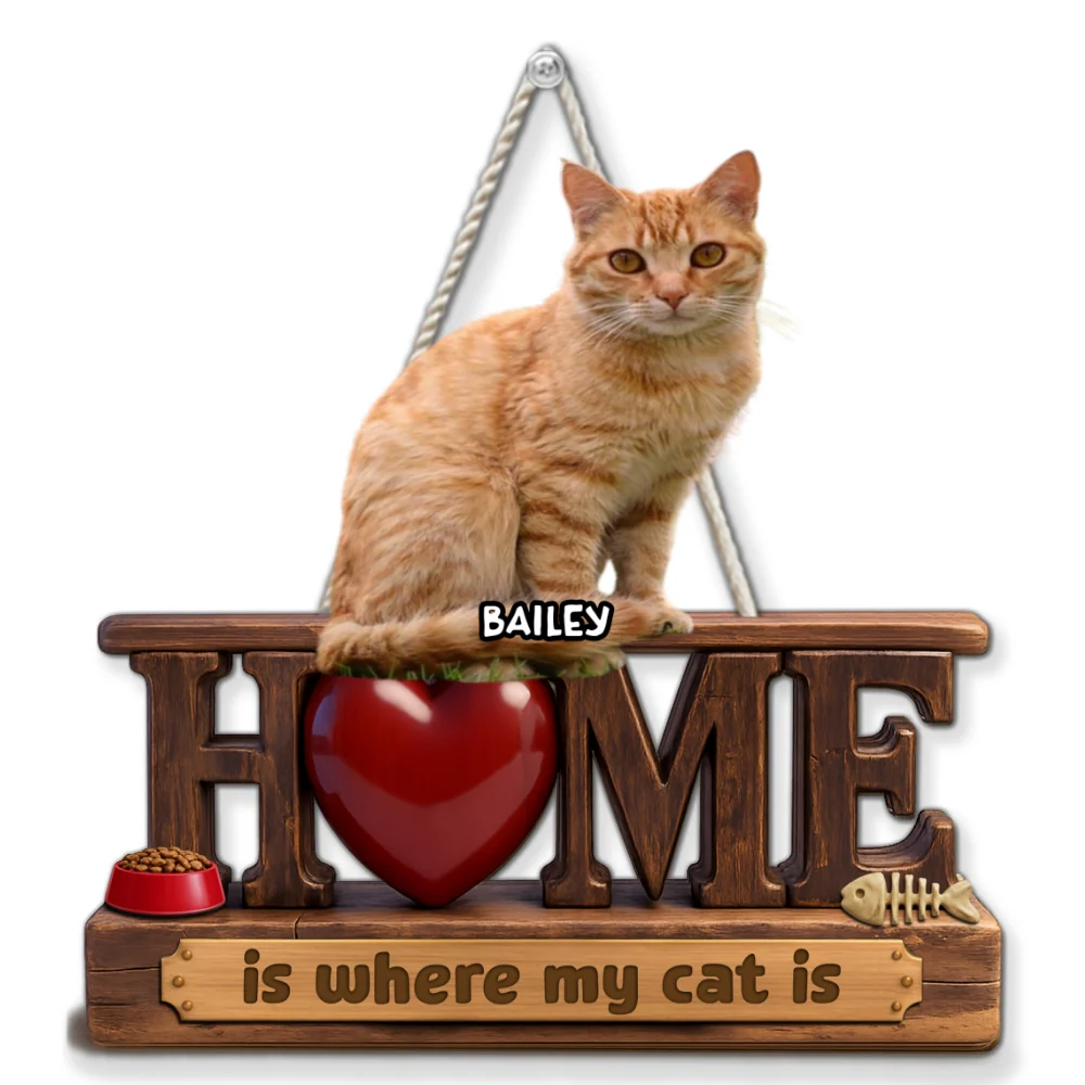 Cats Make It Home Photo - Personalized Custom Wood Sign - Image 3