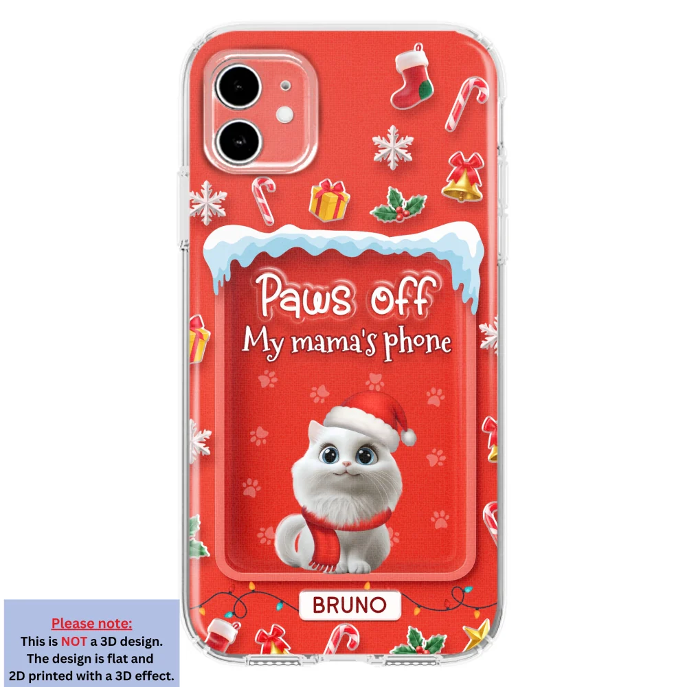 Cats Under The Mistletoe - Personalized Custom 3D Effect Phone Case - Image 11