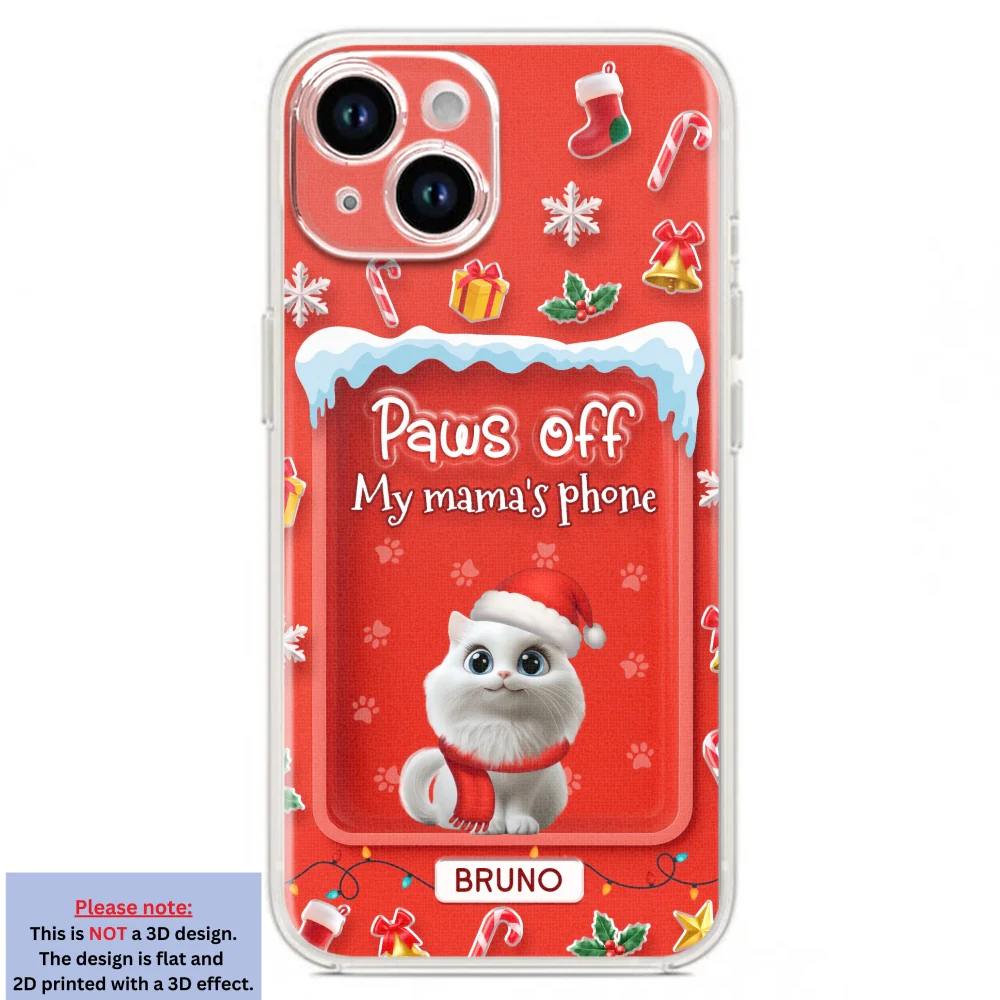 Cats Under The Mistletoe - Personalized Custom 3D Effect Phone Case - Image 18