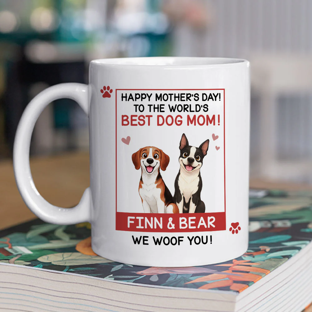 Celebrate Dog Mom Day - Personalized Custom Coffee Mug - Image 2