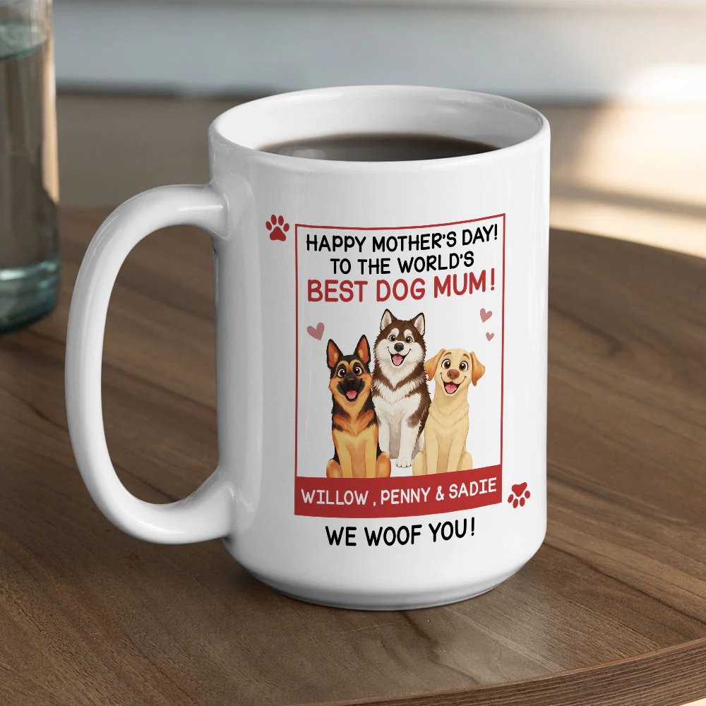 Celebrate Dog Mom Day - Personalized Custom Coffee Mug - Image 5