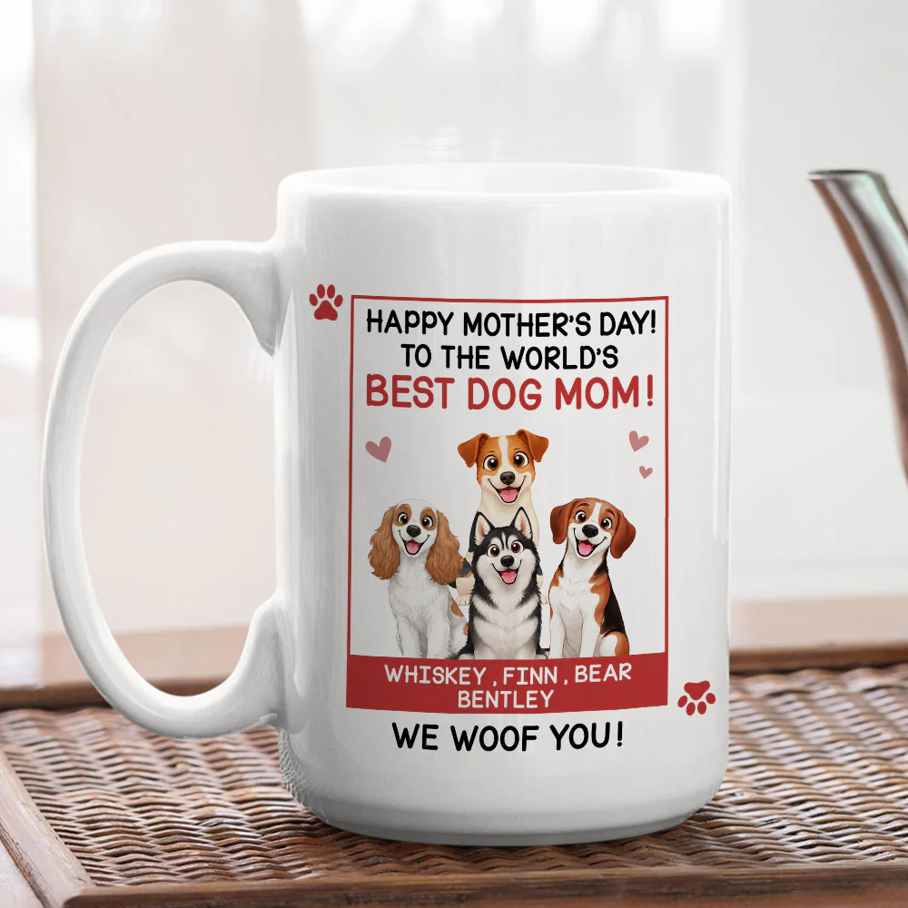 Celebrate Dog Mom Day - Personalized Custom Coffee Mug - Image 6