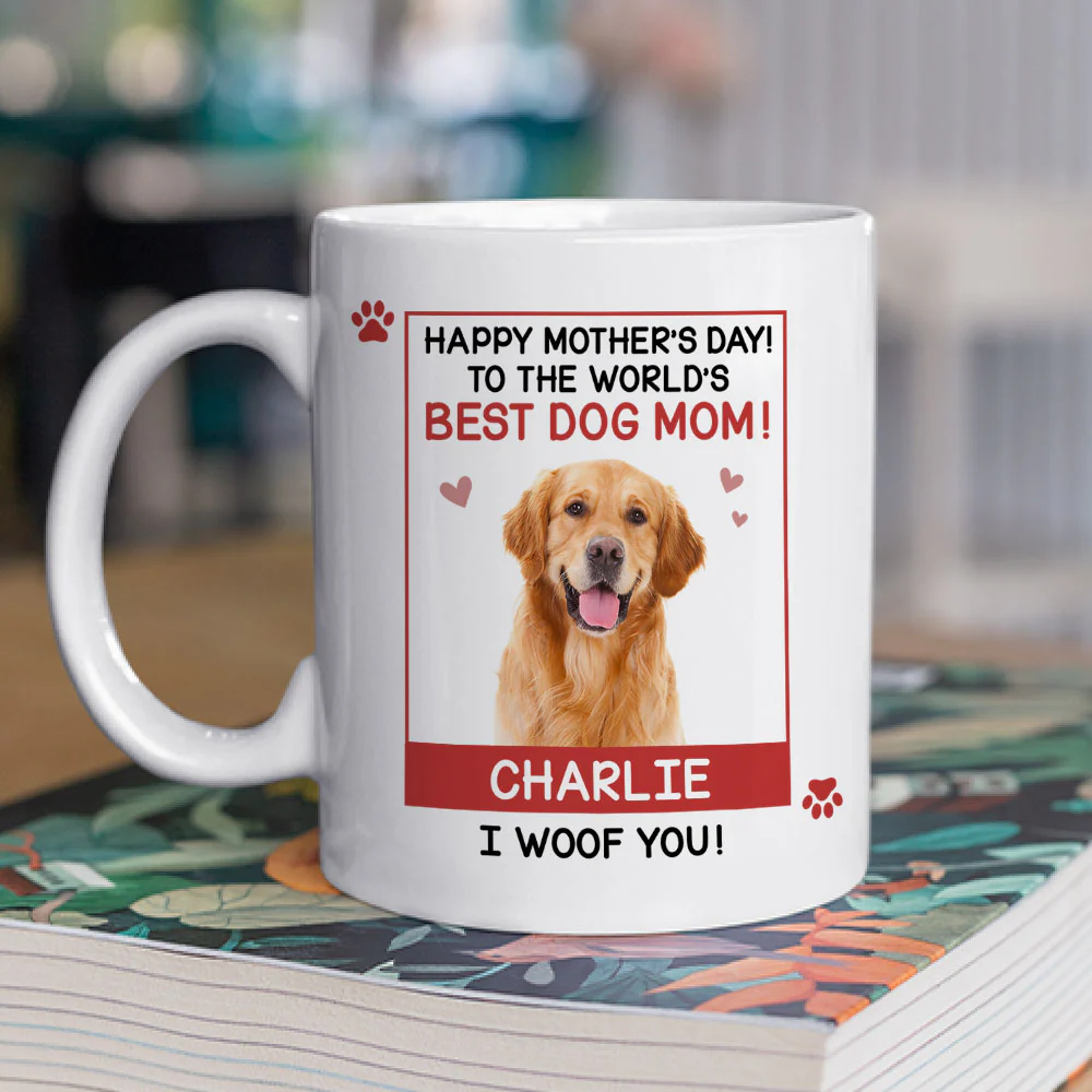 Celebrate Dog Mom Day Photo - Personalized Custom Coffee Mug - Image 2