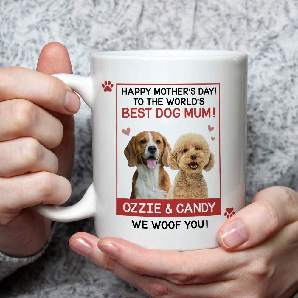 Celebrate Dog Mom Day Photo - Personalized Custom Coffee Mug - Image 3