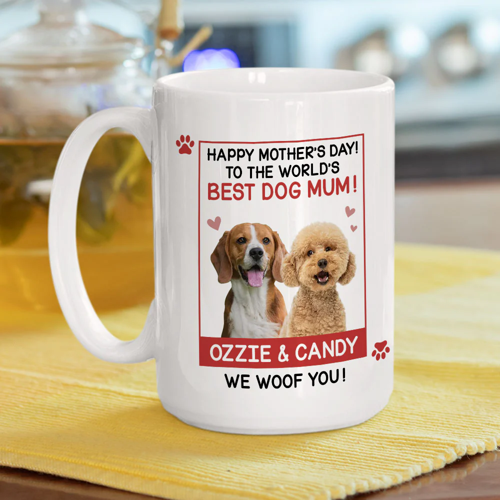 Celebrate Dog Mom Day Photo - Personalized Custom Coffee Mug - Image 5