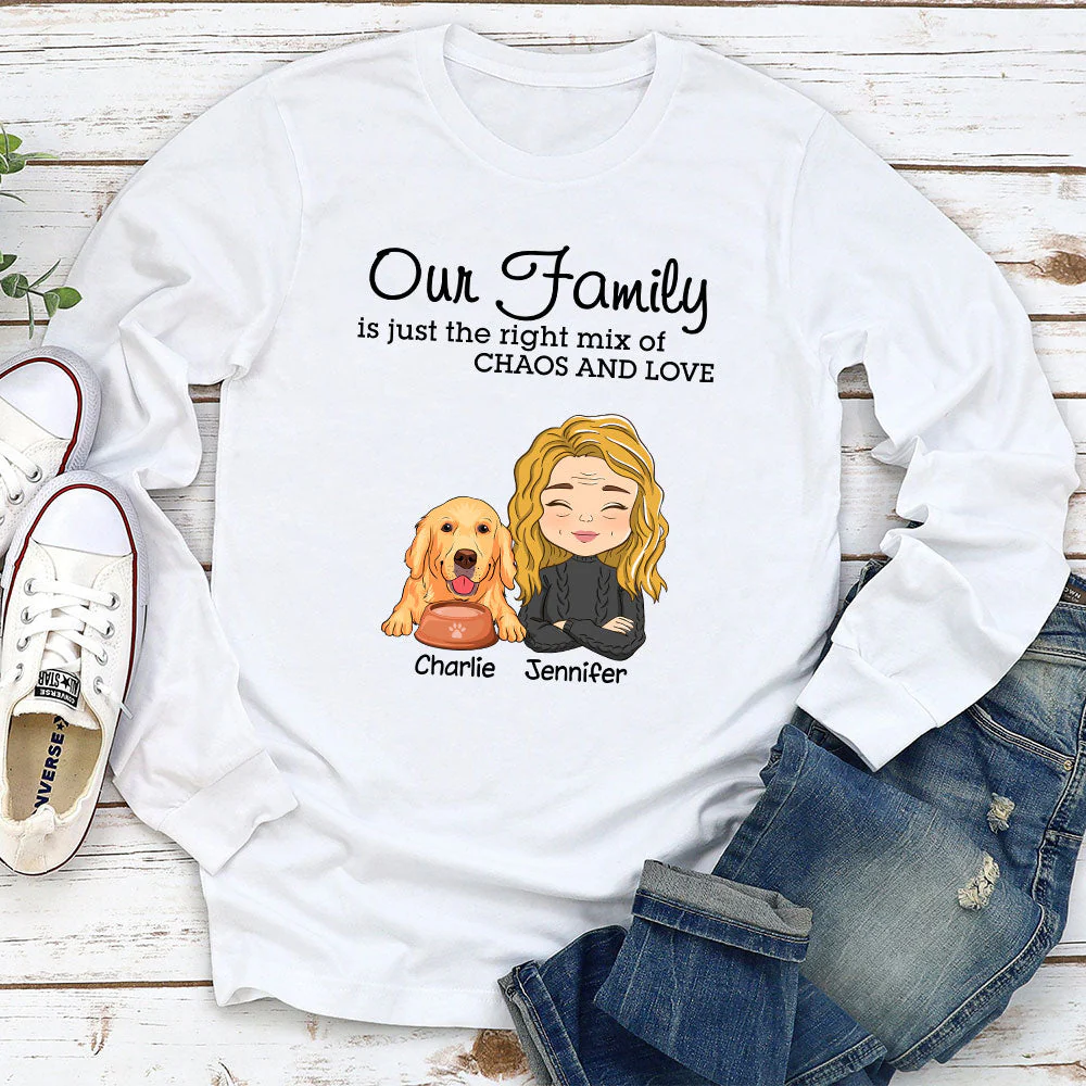 Chaos And Love - Personalized Custom Long Sleeve T-shirt - Image 2