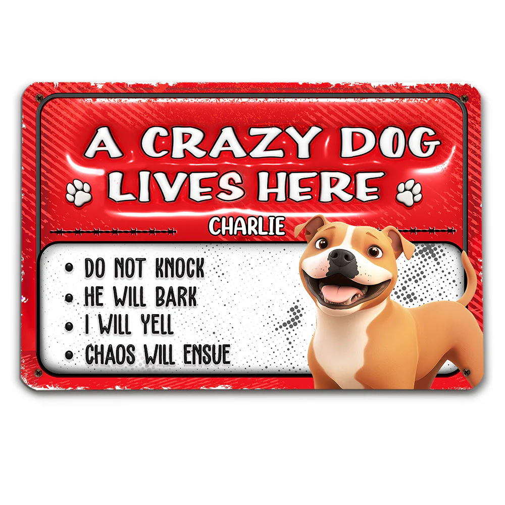 Chaos Will Ensue - Personalized Custom 3D Inflated Effect Metal Sign