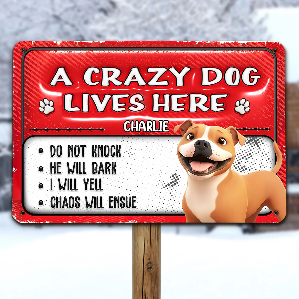 Chaos Will Ensue - Personalized Custom 3D Inflated Effect Metal Sign - Image 4