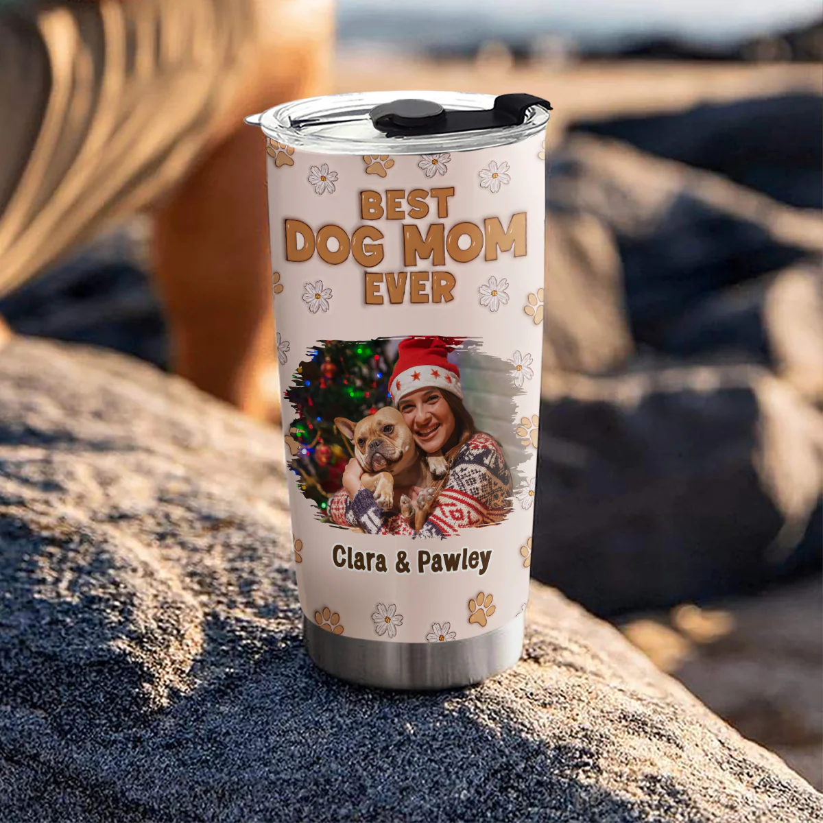 Charming Girl And Dogs Photo - Personalized Custom 3D Inflated Effect Tumbler - Image 2