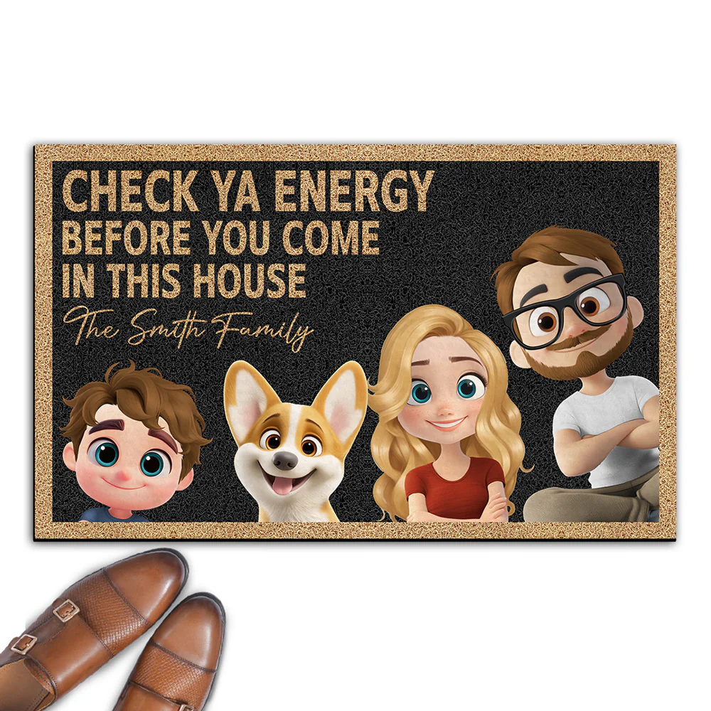 Check Ya Energy - Personalized Custom Doormat
