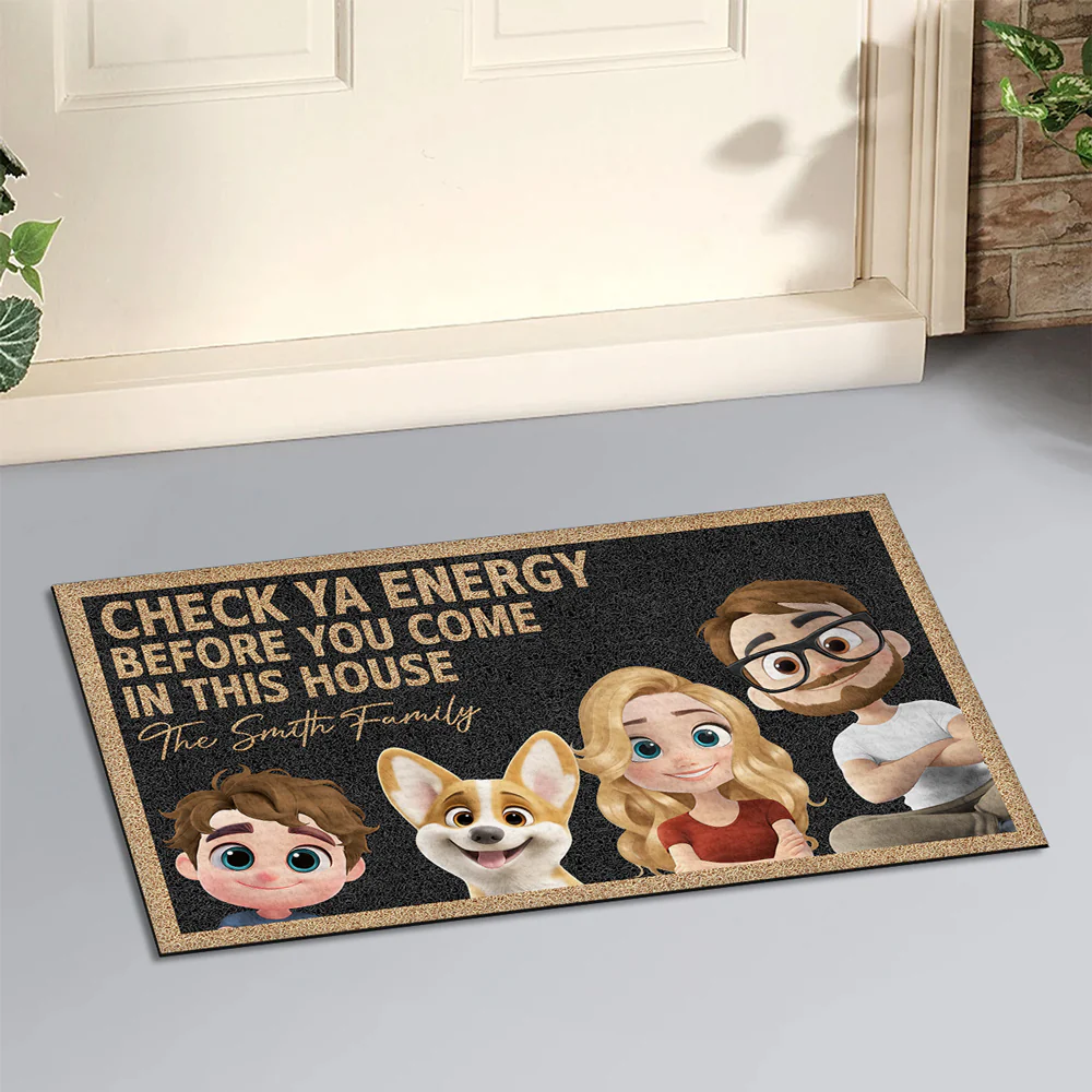 Check Ya Energy - Personalized Custom Doormat - Image 2