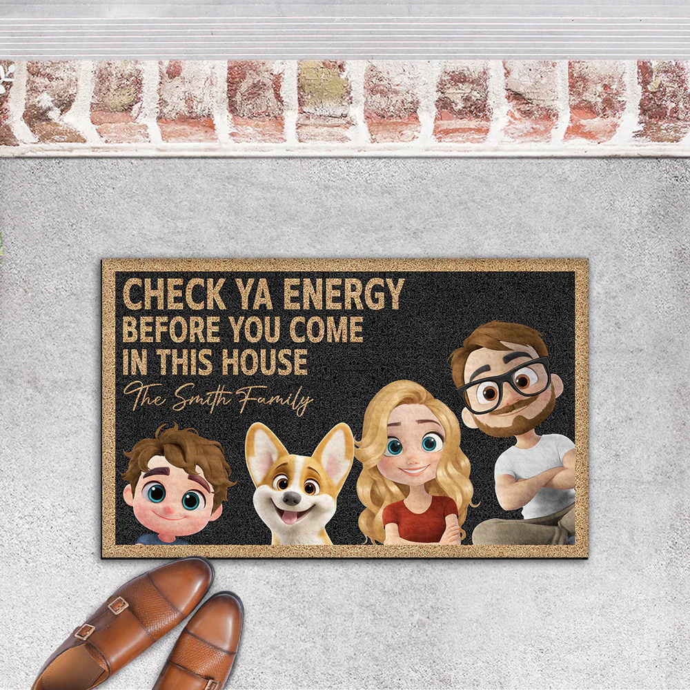 Check Ya Energy - Personalized Custom Doormat - Image 4