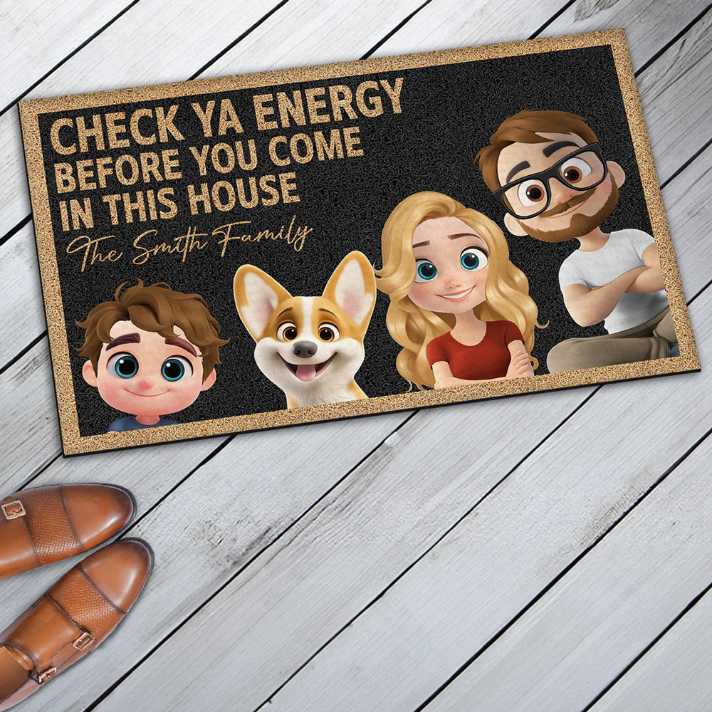 Check Ya Energy - Personalized Custom Doormat - Image 5
