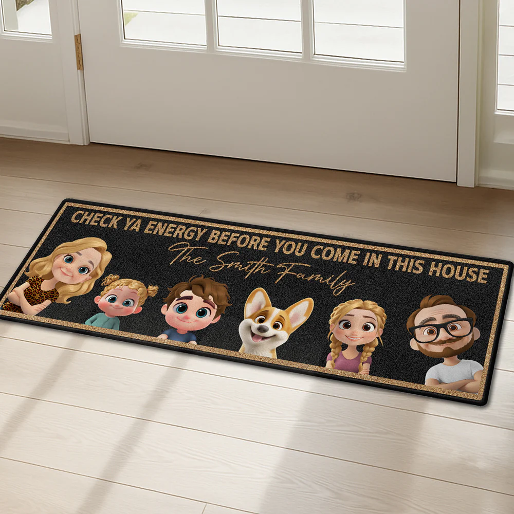 Check Ya Energy - Personalized Custom Runner Rug