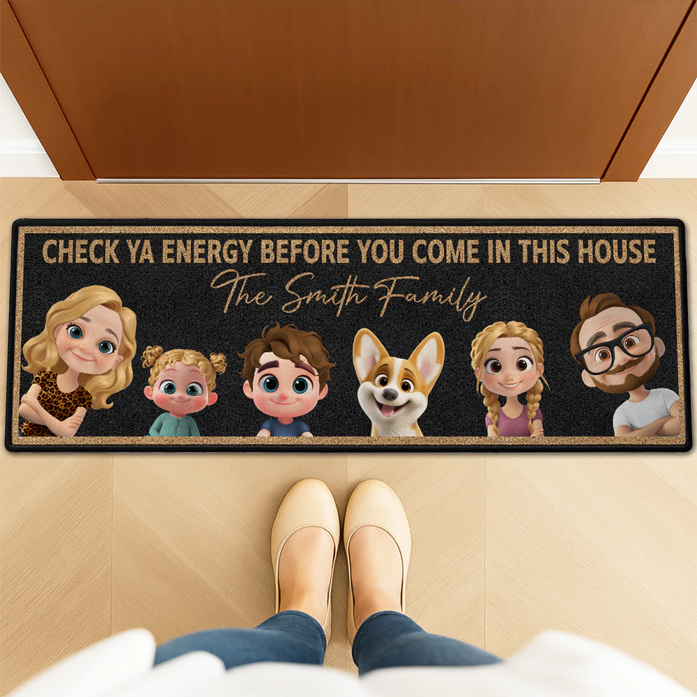 Check Ya Energy - Personalized Custom Runner Rug - Image 2