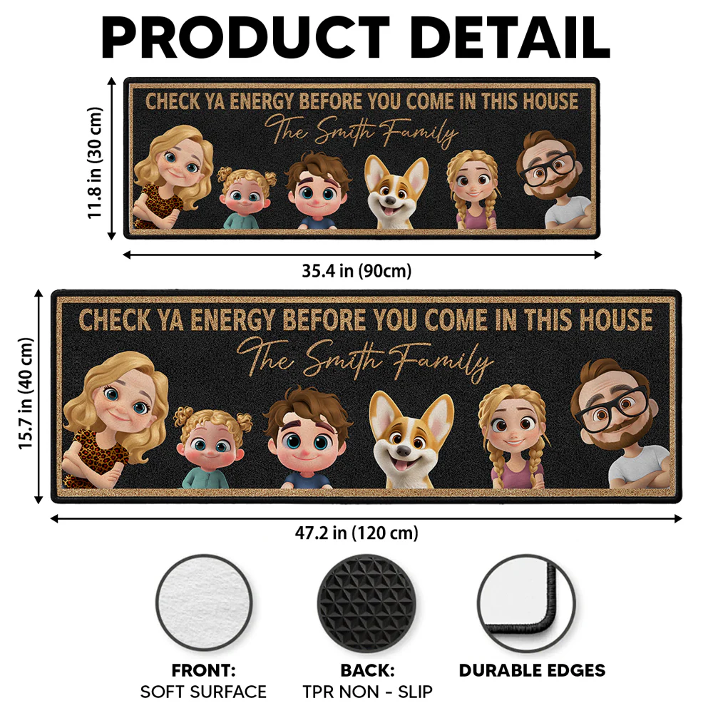 Check Ya Energy - Personalized Custom Runner Rug - Image 7