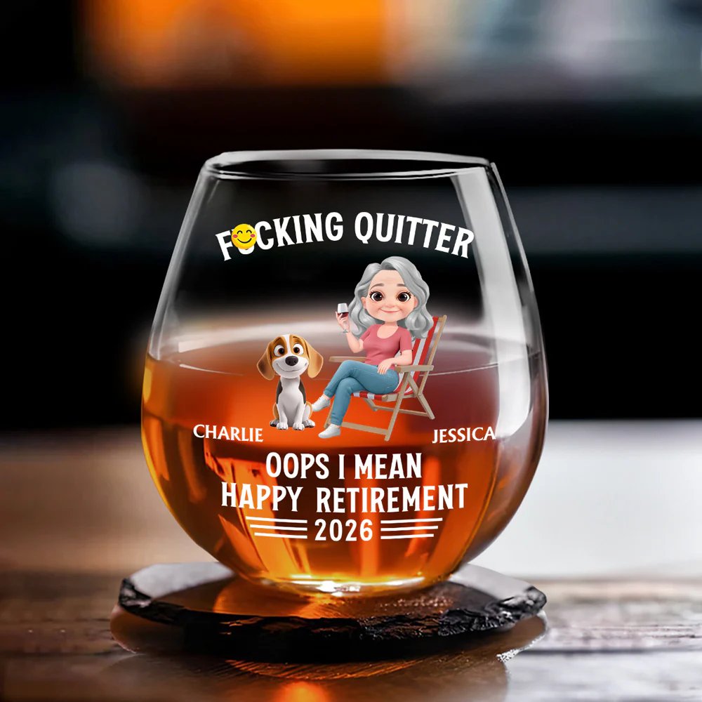 Cheers To Freedom - Personalized Custom Wine Glass